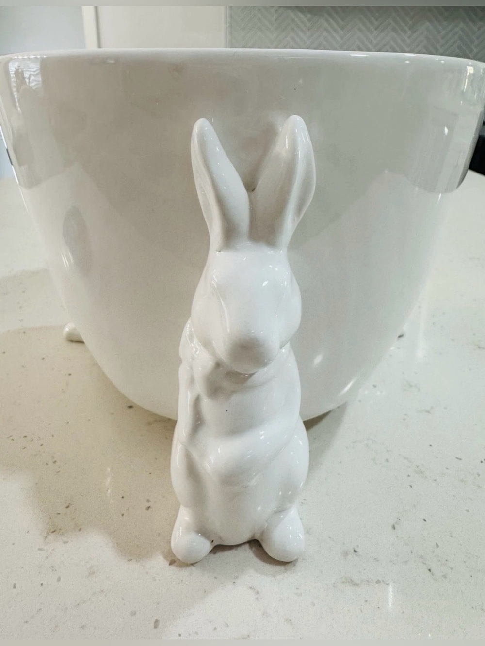 Rabbit Bunny Trio Ceramic Bowl/Vase /Candy Dish